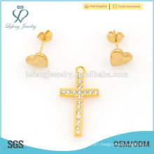 2015 mix style yellow gold stainless steel sets jewelry online wholesale